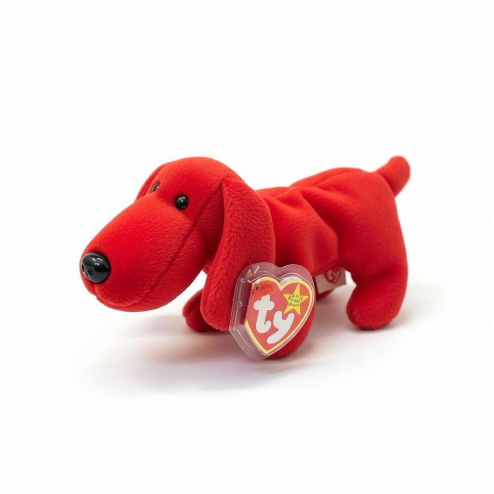 Vintage Ty Beanie Babies Rover the Red Dog 9 Inches With Tags MWMT Retired PVC